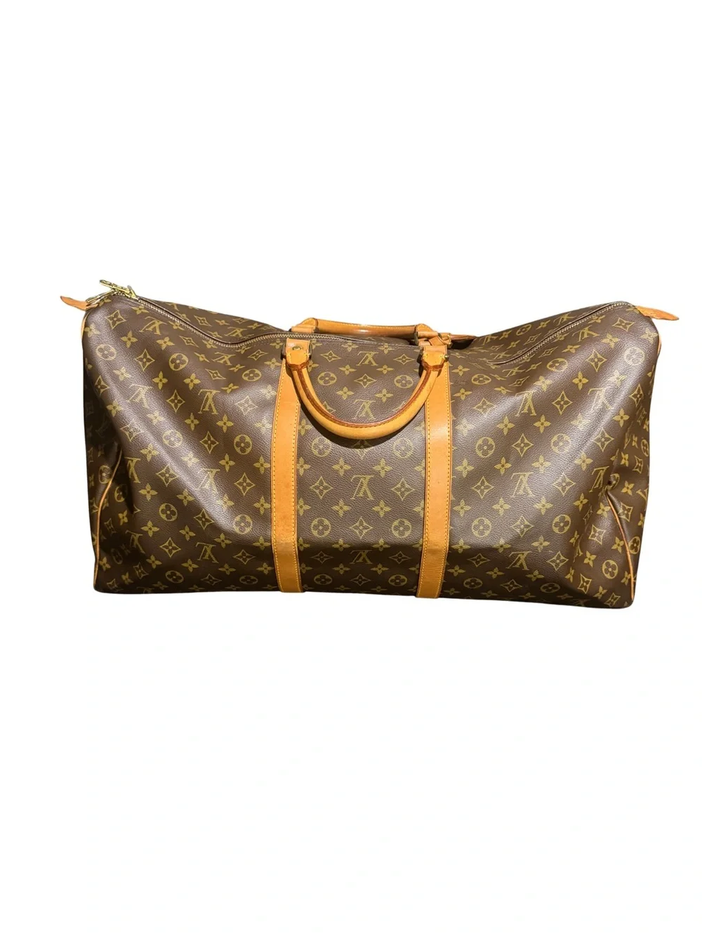 Louis Vuitton Keepall 60 Monogram Canvas Travel Duffel Lock Key Tag